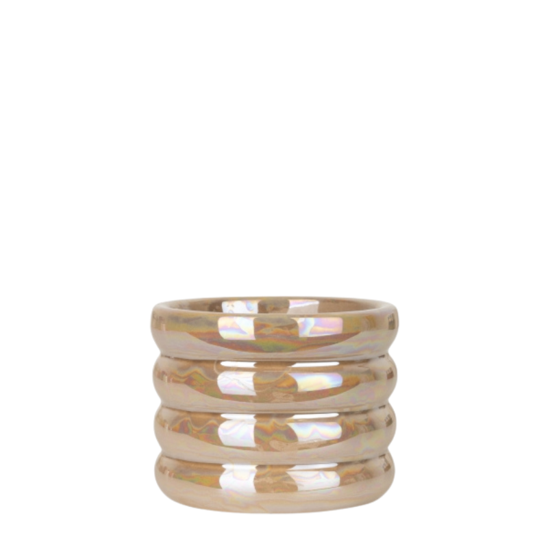 Dekotopf 'Glow' – Beige – Ø 6 cm