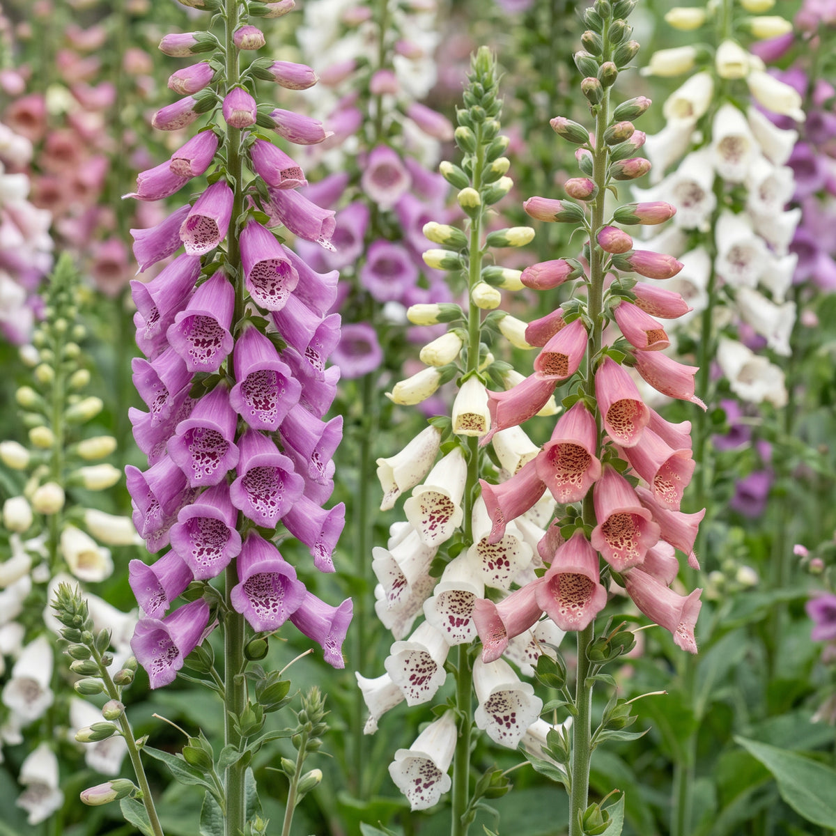 Fingerhut 'Digitalis Tricolour' – Rosa-Violett-Weiß – Topf Ø11cm – Ansicht 5