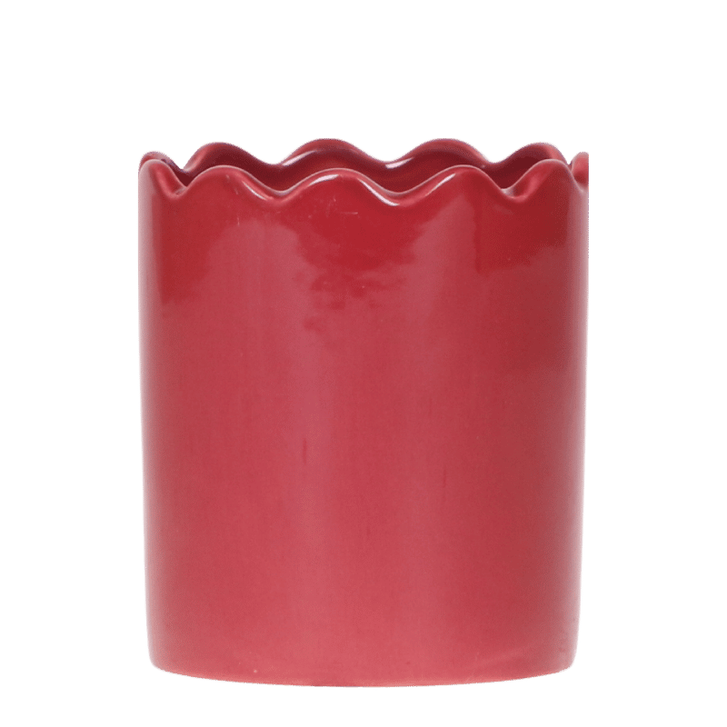 Kolibri Home Curve Übertopf – Rot – Ø9cm