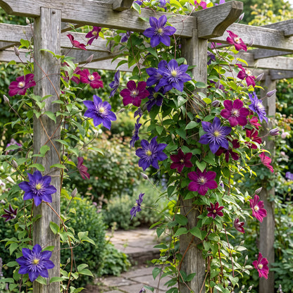 Waldrebe 'Blau & Rot' – Clematis – Topf Ø9cm – Ansicht 4