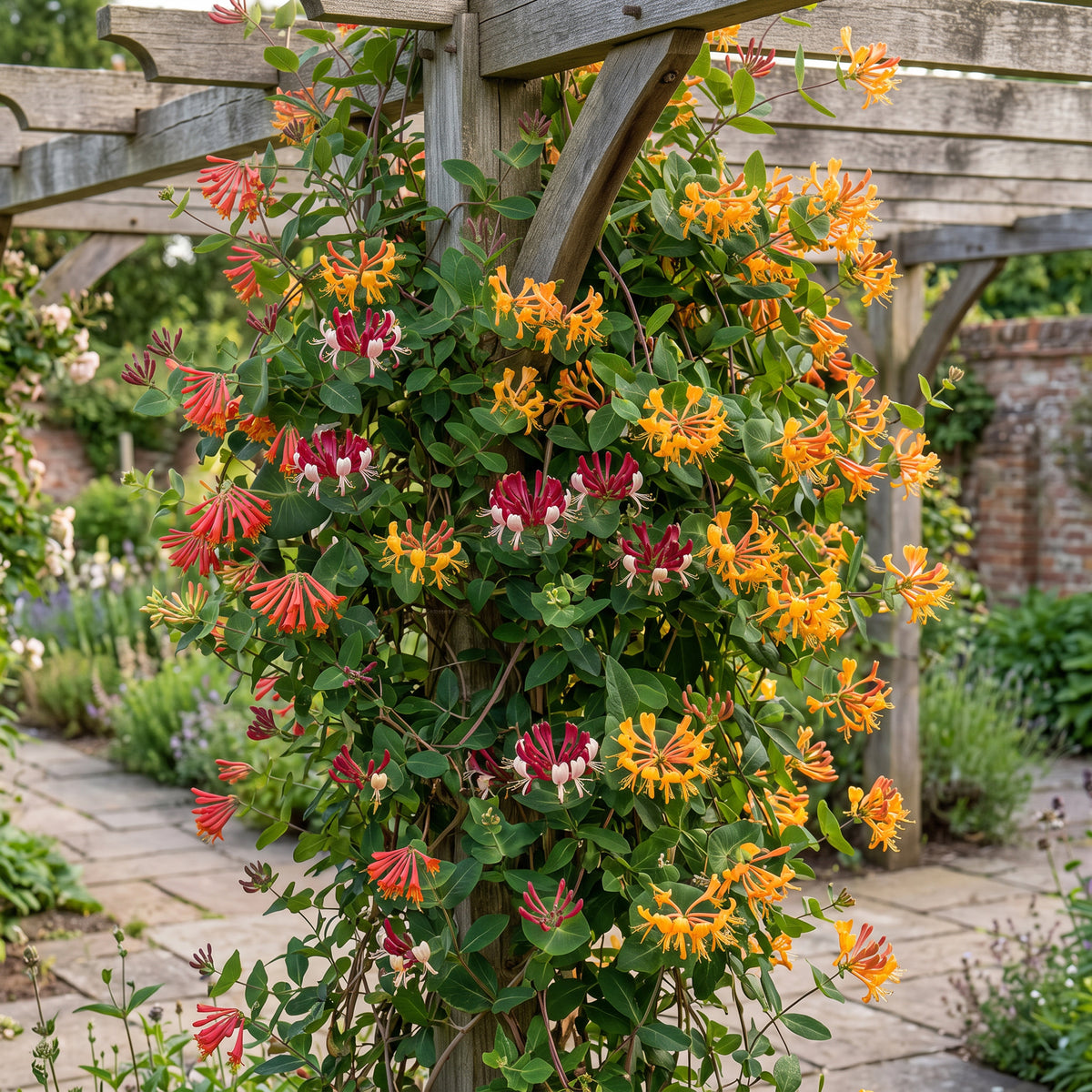 Geißblatt-Trio 'Tricolour' – 3 Lonicera-Sorten – Topf Ø9cm – Ansicht 4