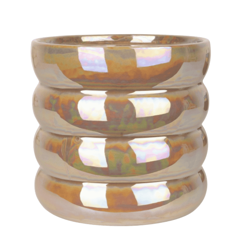 Dekotopf 'Glow' – Beige – Ø 12 cm