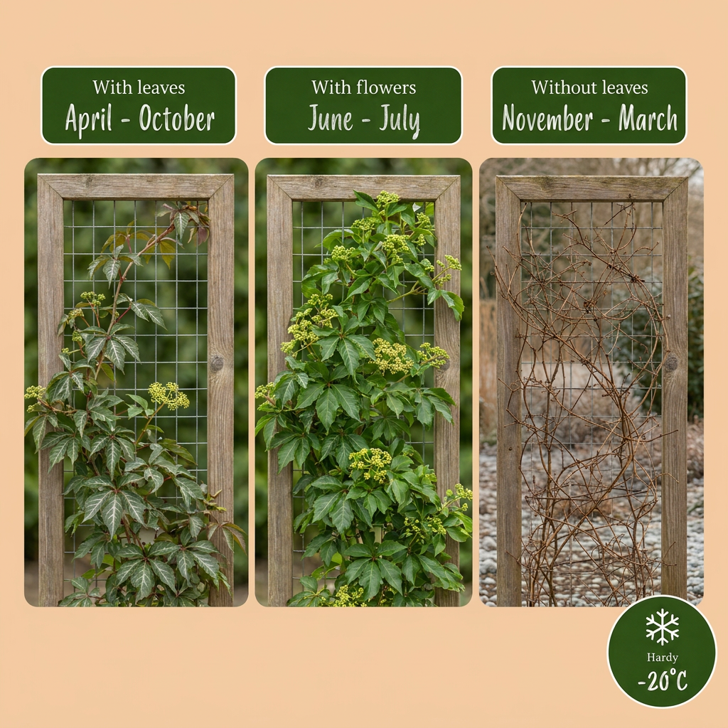 Wilder Wein 'Parthenocissus henryana' – Grün – Topf Ø9cm – Ansicht 4