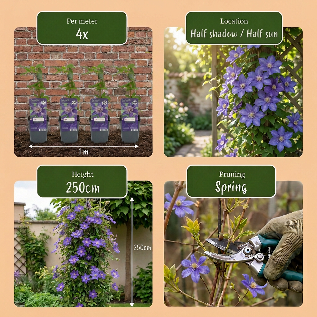Clematis 'Multi Blue' – Blau, Ø9cm, ↕35cm – Ansicht 5