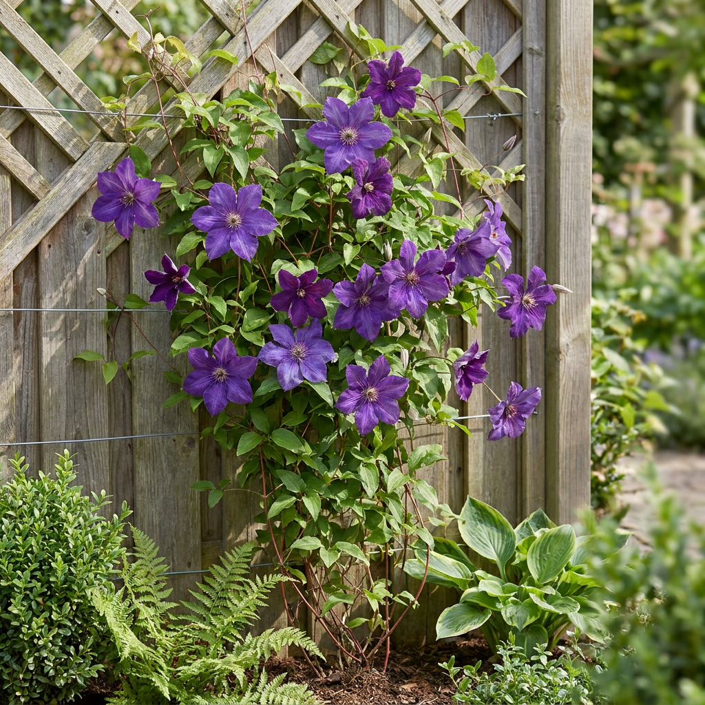Waldrebe 'The President' – Clematis – Lila – Ø9cm – Ansicht 4