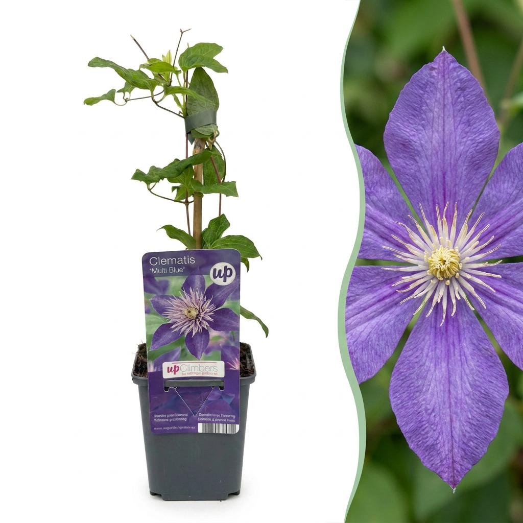 Clematis 'Multi Blue' – Blau, Ø9cm, ↕35cm