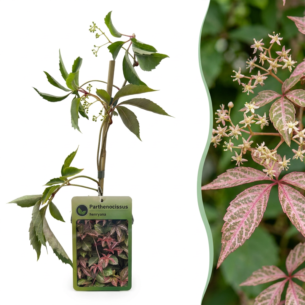 Wilder Wein 'Parthenocissus henryana' – Grün – Topf Ø9cm