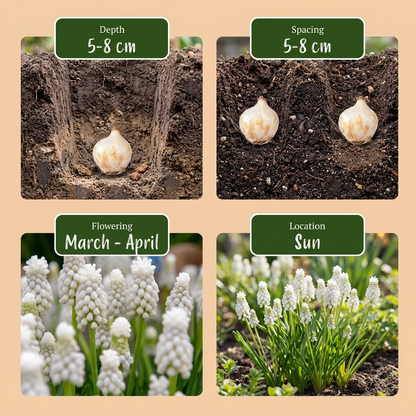 Traubenhyazinthe 'White Magic' – Weiß – Ansicht 4