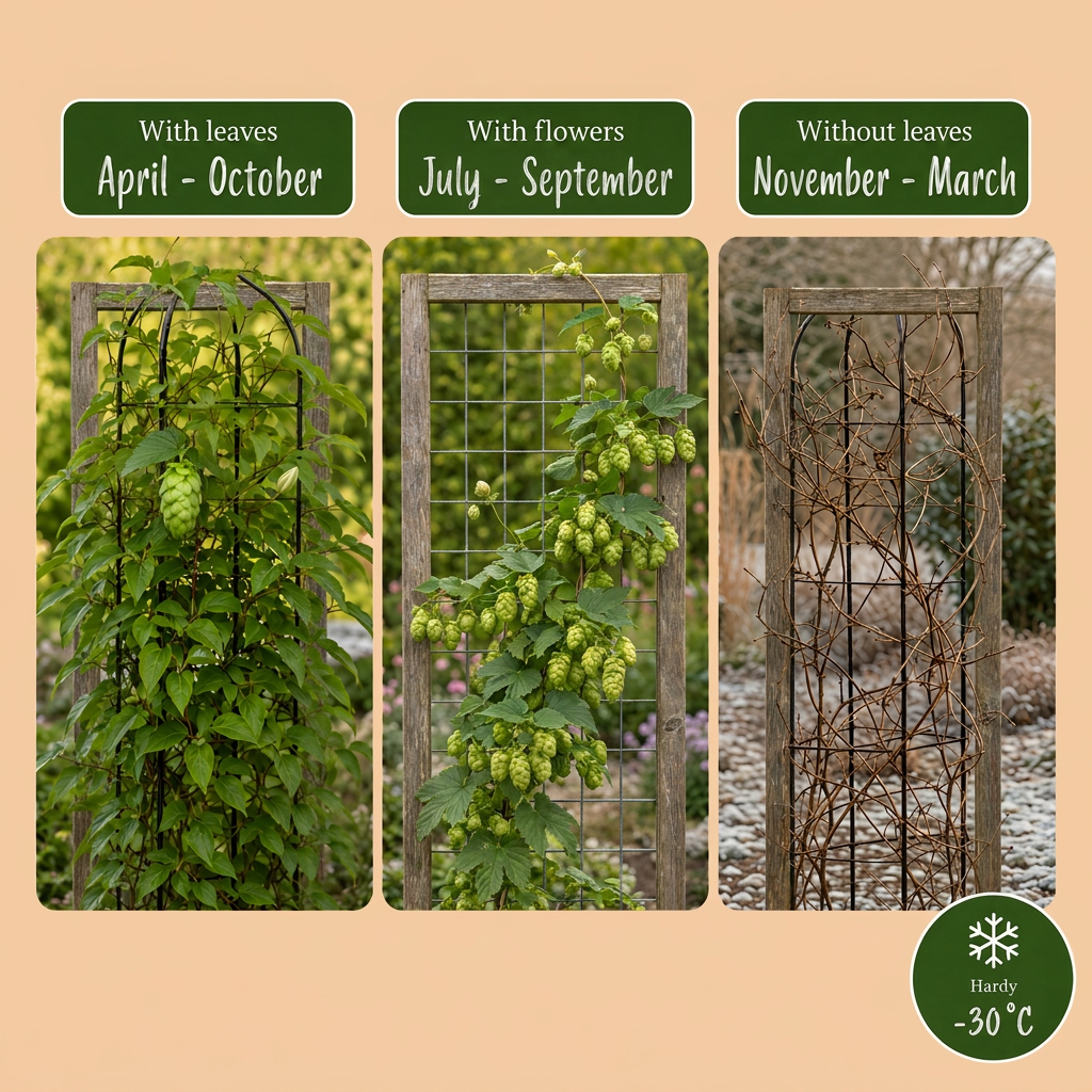 Hopfen 'Nordbrau' – Grün, Ø9cm, ↕35cm – Ansicht 4