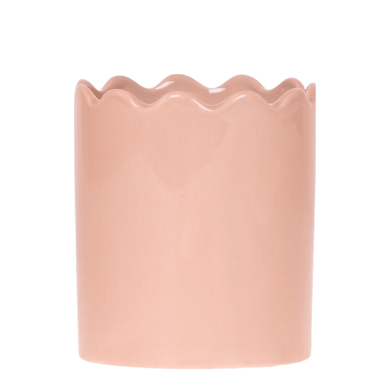 Kolibri Home Curve Übertopf – Altrosa – Ø9cm