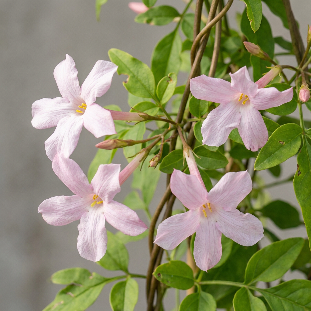 Stephans Jasmin – Jasminum stephanense – Rosa – Ø9cm, ↕35cm – Ansicht 3