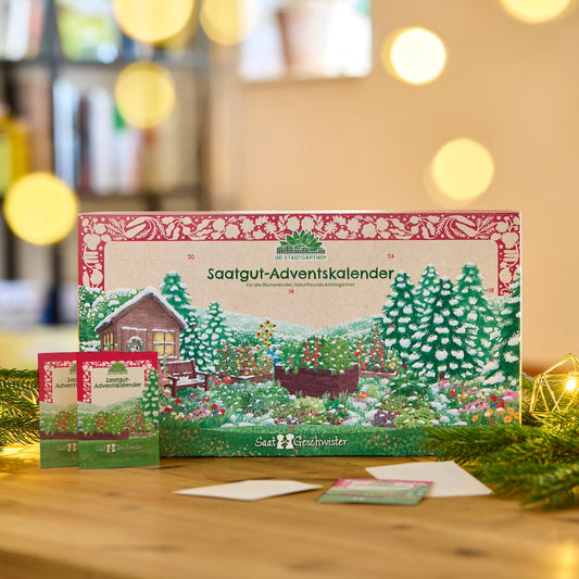 Saatgut-Adventskalender mit Türchen 