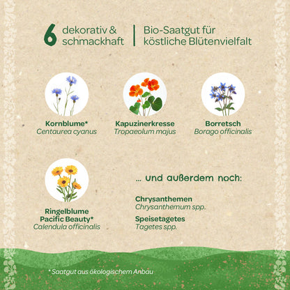BIO-Saatgut-Set "Essbare Blüten" 