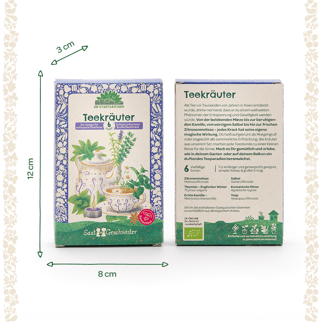 BIO-Saatgut-Set "Teekräuter" 