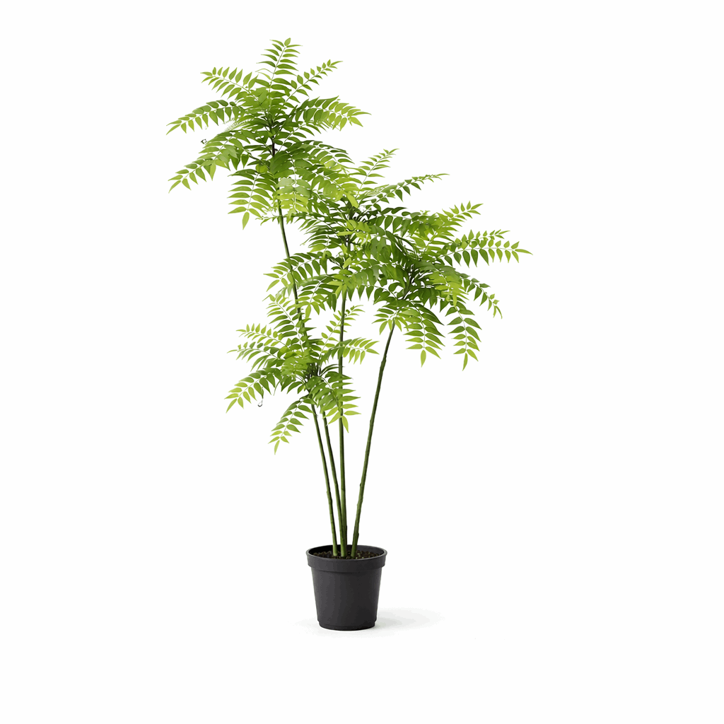 Mahonia Kunstpflanze 185cm – Große Deko Kunstpflanze mit buschigem Blattwerk – Pflegefreie Zimmerpflanze für Wohnzimmer Büro & Empfangsbereich