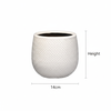 Topf Gabriel Rund Weiß – D14cm – Moderner Keramik Blumentopf – Zeitloser Übertopf für Zimmerpflanzen – Elegant & vielseitig für Wohnraum Balkon & Büro