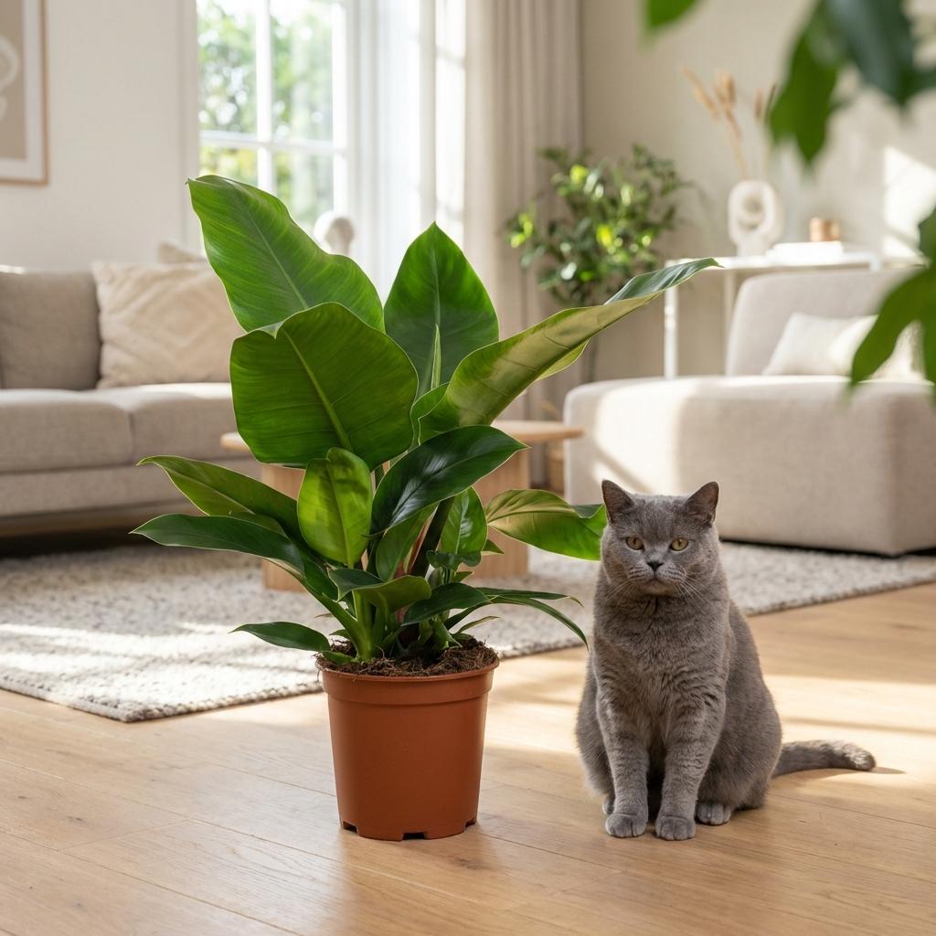 Green boutiQ - Zimmerpflanze - Philodendron - Philodendron Imperial Green - Grün - Pflegeleicht - 1 Pflanze - Topf 19cm - Höhe 65cm 