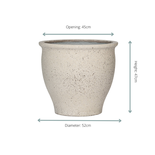 Pot Poseidon Chalk White - D52 x H47 