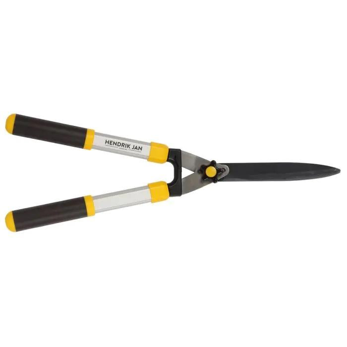 Heckenschere – Gartenschere Aluminium – 60cm – Teleskop & Wellenschnitt – Verstellbare Griffe – Für Hecken & Sträucher 