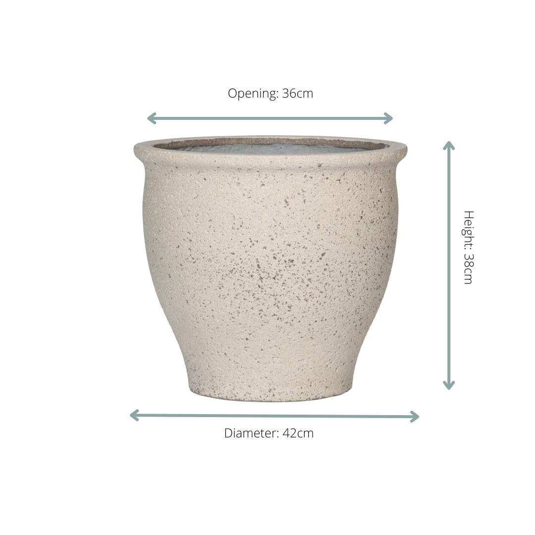 Pot Poseidon Chalk White - D42 x H38 