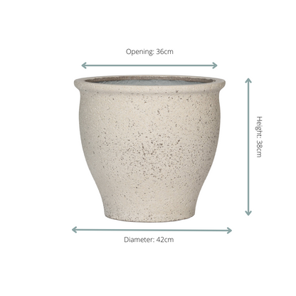 Pot Poseidon Chalk White - D42 x H38 