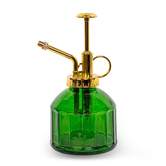 Pflanzensprüher – Grün – Glas – 0,25L – Feiner Sprühnebel – Retro-Design – Handpumpe – Für Zimmerpflanzen & Stecklinge 