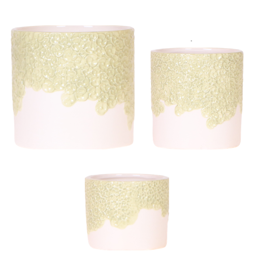 Kolibri Company | Kombi‑Deal | Bloom Grün Übertopf‑Set – 6 cm + 9 cm + 12 cm 