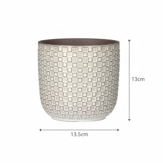 Pot relief wit D13,5 