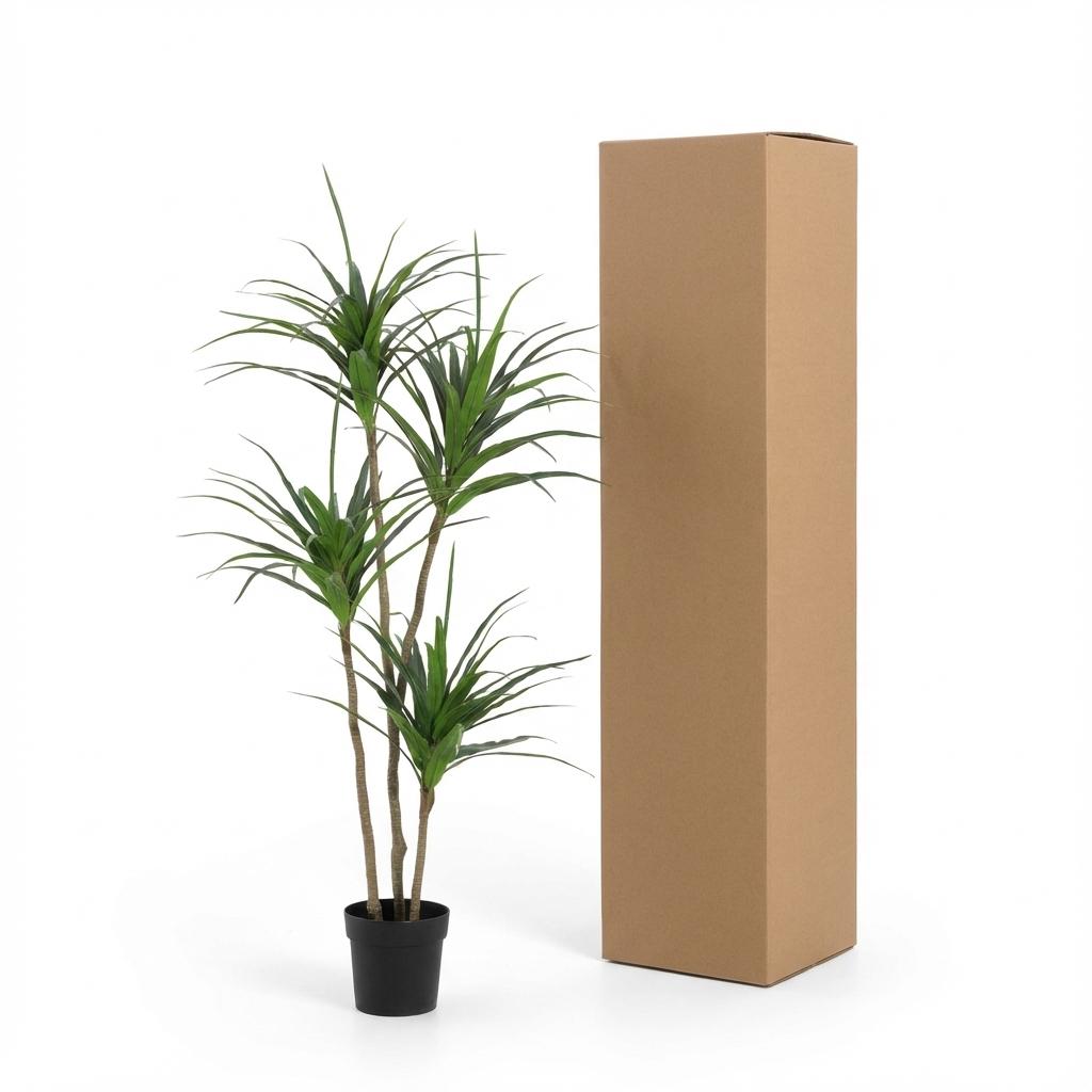 Dracaena Kunstpflanze 165cm – Große Drachenbaum Deko Pflanze – Pflegefreie Zimmerpflanze für Wohnzimmer Büro & Empfangsbereich