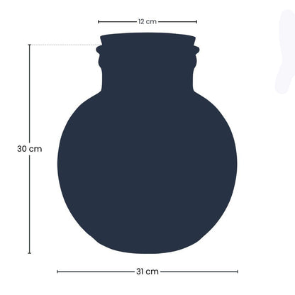 Terrarium fles met kurk - Bolder Bob - Ø 30 cm ↑ 31 cm - Zonder LED-kurk 