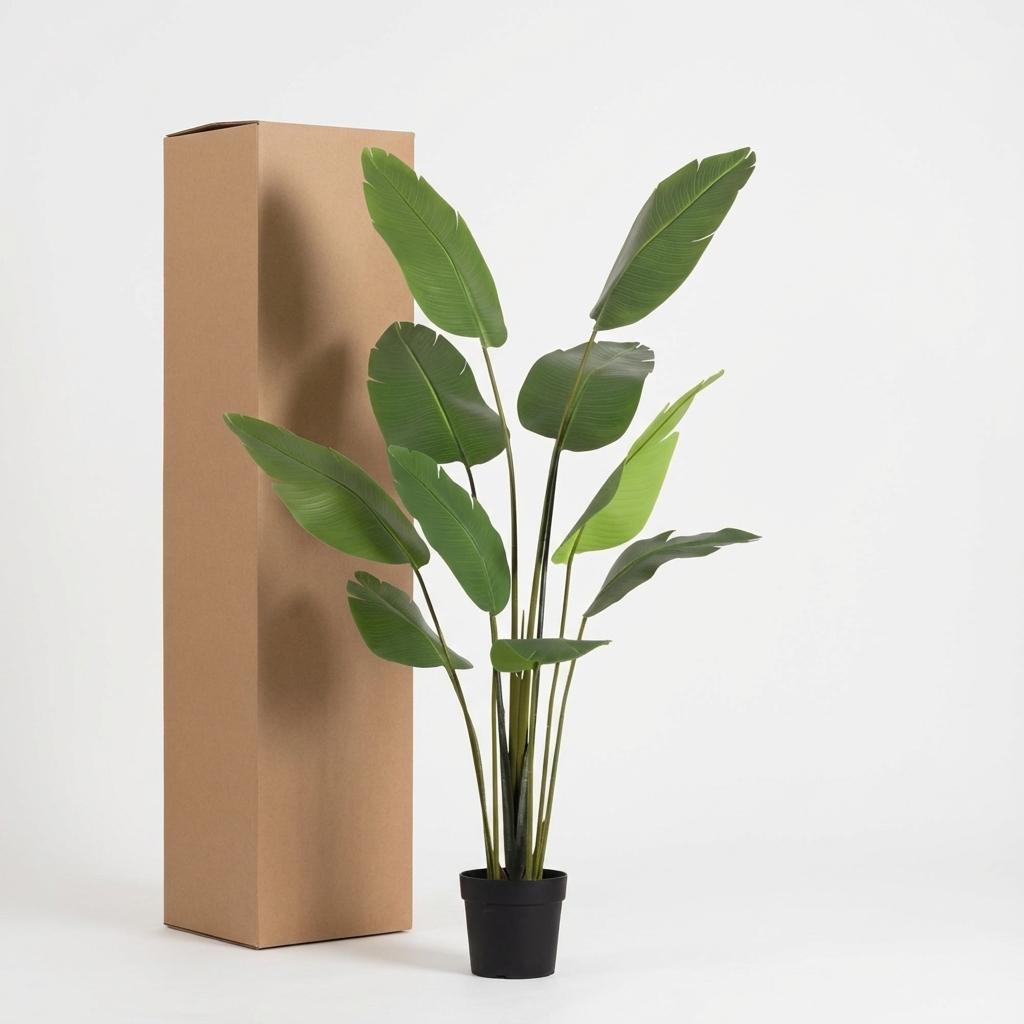 Strelitzia Nicolai Kunstpflanze 180cm – Große Paradiesvogelblume Deko Pflanze – Pflegefreie Zimmerpflanze für Wohnzimmer Büro & Empfangsbereich