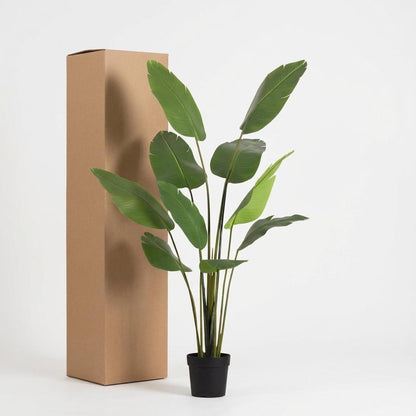 Strelitzia Nicolai Kunstpflanze 180cm – Große Paradiesvogelblume Deko Pflanze – Pflegefreie Zimmerpflanze für Wohnzimmer Büro & Empfangsbereich