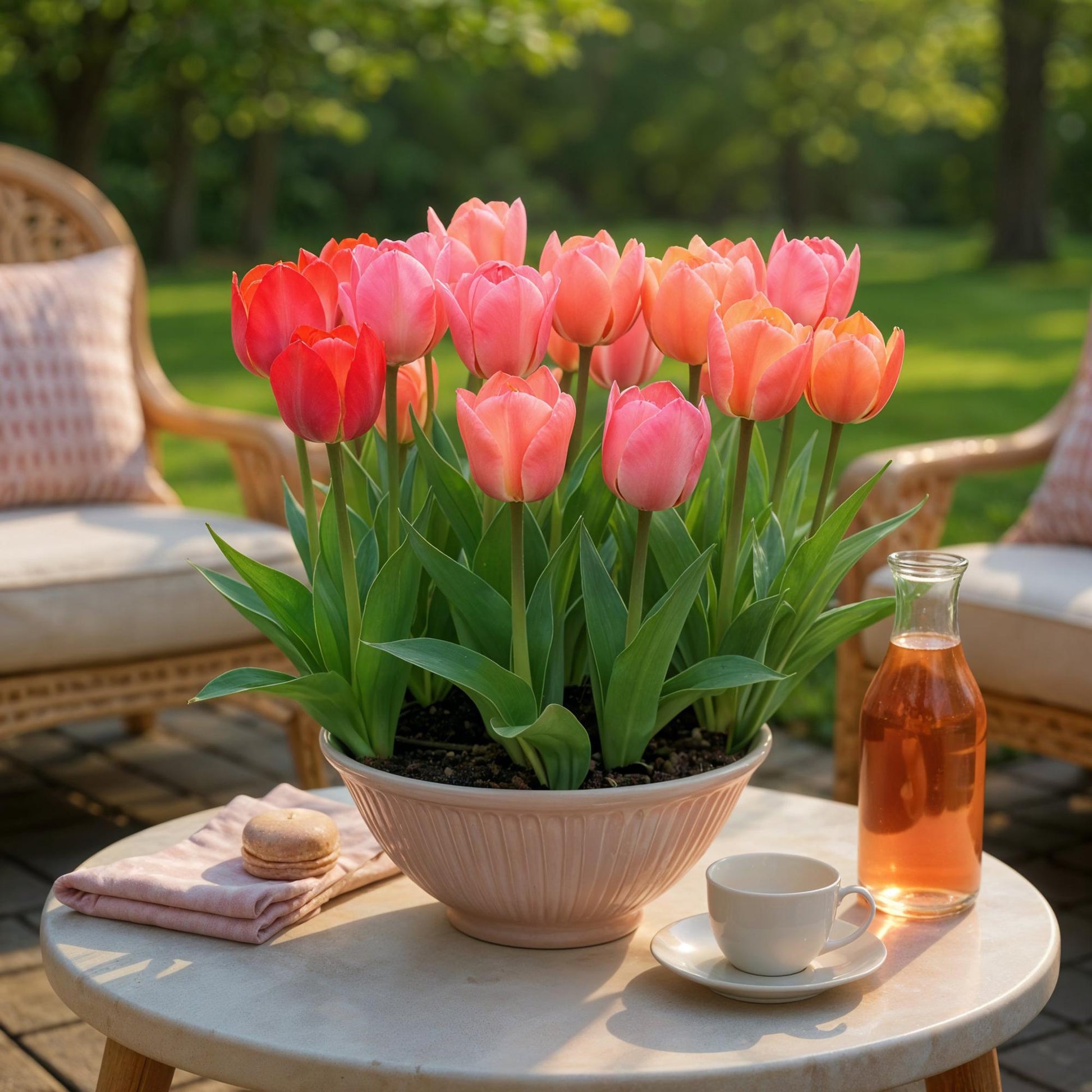 GreenboutiQ - Blumenzwiebeln - Tulpe Pink und Red - Farbe Rosa und Rot - 40 Stück - Zwiebelgröße 10/12 