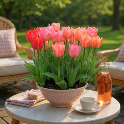 GreenboutiQ - Blumenzwiebeln - Tulpe Pink und Red - Farbe Rosa und Rot - 40 Stück - Zwiebelgröße 10/12 