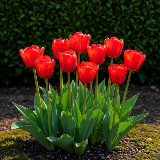 GreenboutiQ - Blumenzwiebeln - Tulp Triumph Red - Farbe Rot - 15 Stück - Zwiebelgröße 11/12 - XXL Pack 