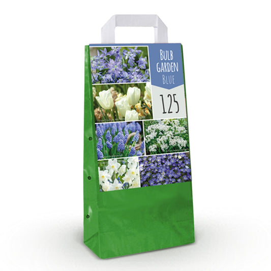 GreenboutiQ - Blumenzwiebeln - Bulb Garden Blue mix - Verschiedene Sorten - Farbe Blau - 125 Stück - Geschenkverpackung 