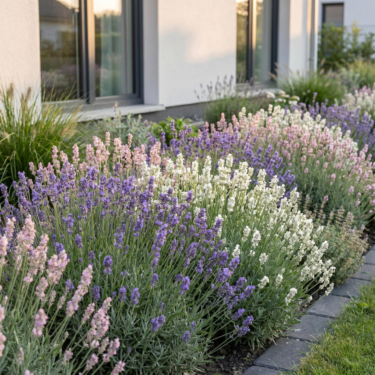 Lavendel 'Tricolour' – Lavandula 'Tricolour' – 6 Pflanzen – Topf Ø11cm – Bienenfreundliche Staude für Garten & Balkon