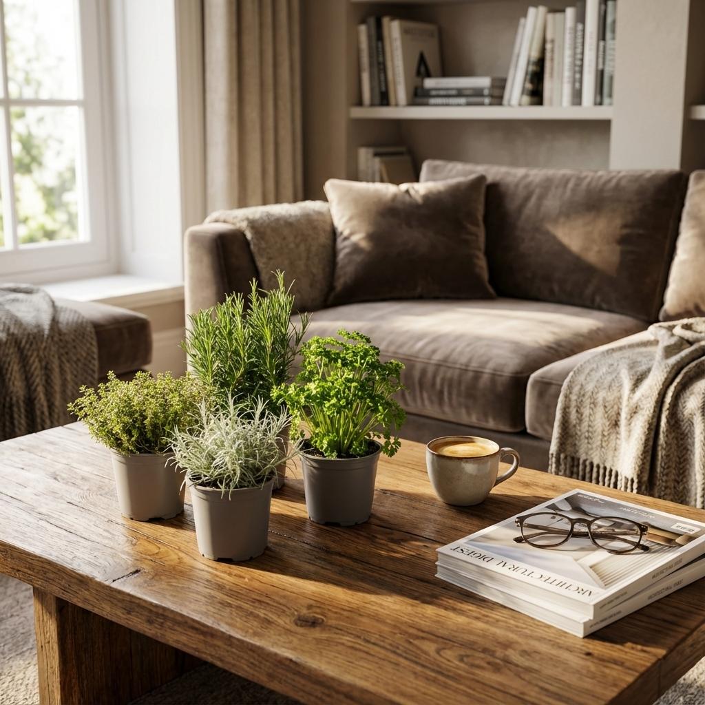 Kräutermischung – 4 Pflanzen – Ø12cm – Höhe 12–15cm – Basilikum Oregano Thymian Rosmarin Mix – Frische Küchenkräuter für Balkon Terrasse & Innenbereich 