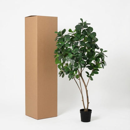 Ficus Lyrata Tree Kunstpflanze 180cm – Große Geigenfeige Deko Baum – Pflegefreie Zimmerpflanze für Wohnzimmer Büro & Empfangsbereich