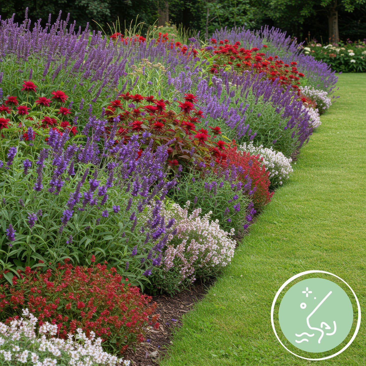 Staudenset – Duftende Blumen – 24 Stauden Ø11cm – Für ca. 3 m² – Bienenfreundlich & pflegeleicht – Verschiedene Farben & Blütezeiten – Ideal für sonnige Beete 