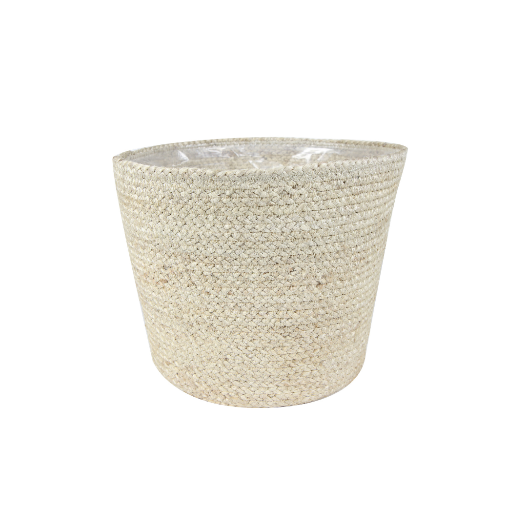 Korb Selin - Pflanzkorb & Aufbewahrungskorb - Ø22cm - Höhe 19cm - Dekorativer Korb für Pflanzen, Wohnzimmer & Badezimmer 