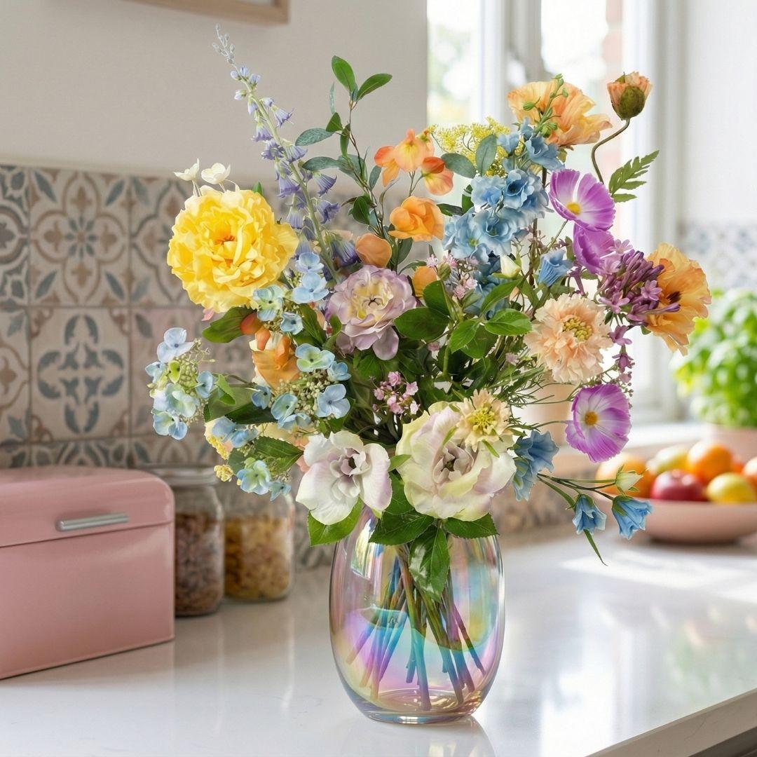 Kunstblumenstrauß - Soft Spring Deluxe - Real Touch - 18 Stiele - ↑ 85 cm 