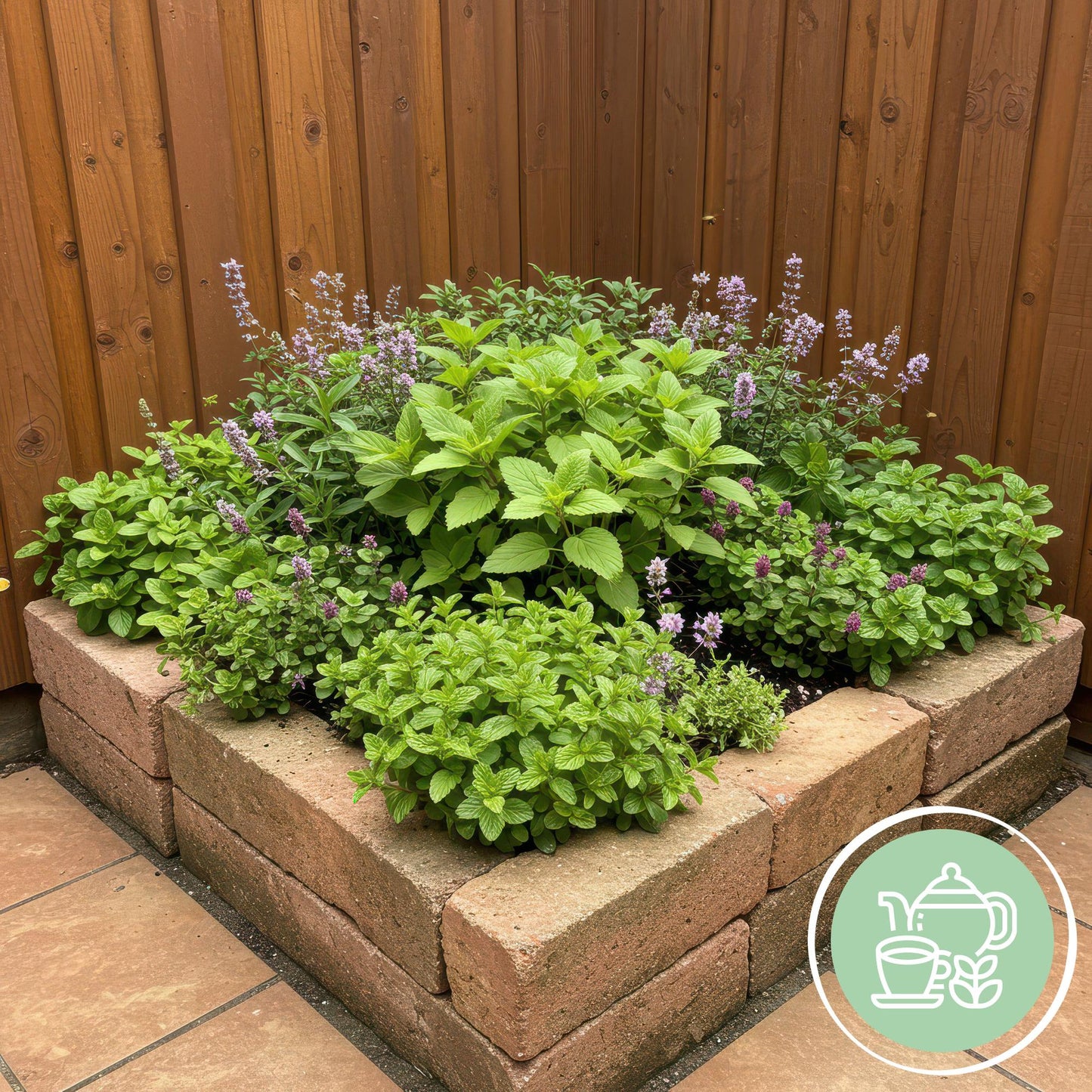 Staudenset „Teekräuter“ – 8 aromatische Kräuterstauden für ca. 1 m² – Für frischen Kräutertee aus dem eigenen Garten – Pflegeleichtes Kräuterpaket – Ø11 cm 