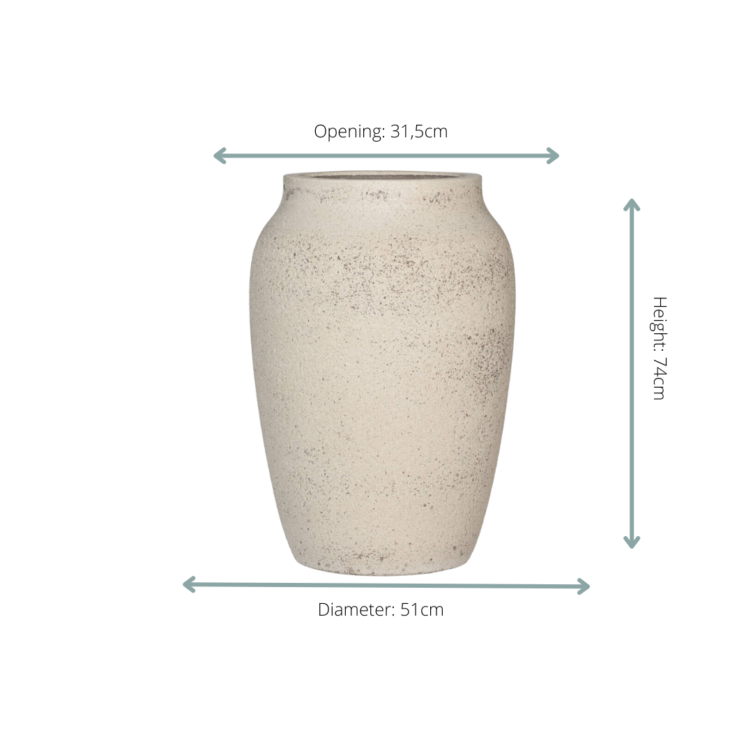 Pot Hera Chalk White - L D51 x H74 