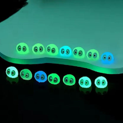 Glow in the Dark Mini-Figuren – 14er-Set – Mehrfarbig – Höhe 1 cm – Leuchtende Deko für Terrarium, Pflanzen & Regal