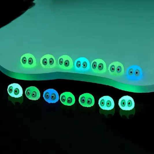 Glow in the Dark Mini-Figuren – 14er-Set – Mehrfarbig – Höhe 1 cm – Leuchtende Deko für Terrarium, Pflanzen & Regal
