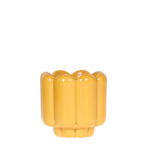Kolibri Home | Retro Shine Übertopf - Yellow - Ø6cm 