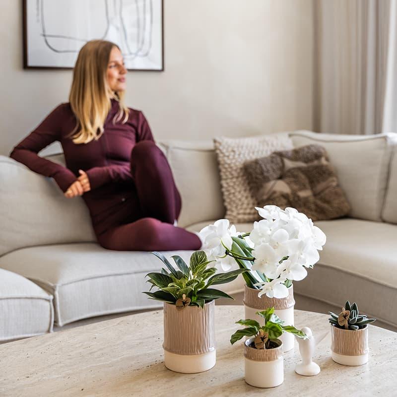 Kolibri Home | Bamboo Übertopf - Sand - Ø6cm 