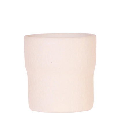 Rustic Zierpflanztopf - White - Ø9cm – Minimalistischer Dekotopf im Slow Living Stil – Natürliche, ruhige Wohnatmosphäre 