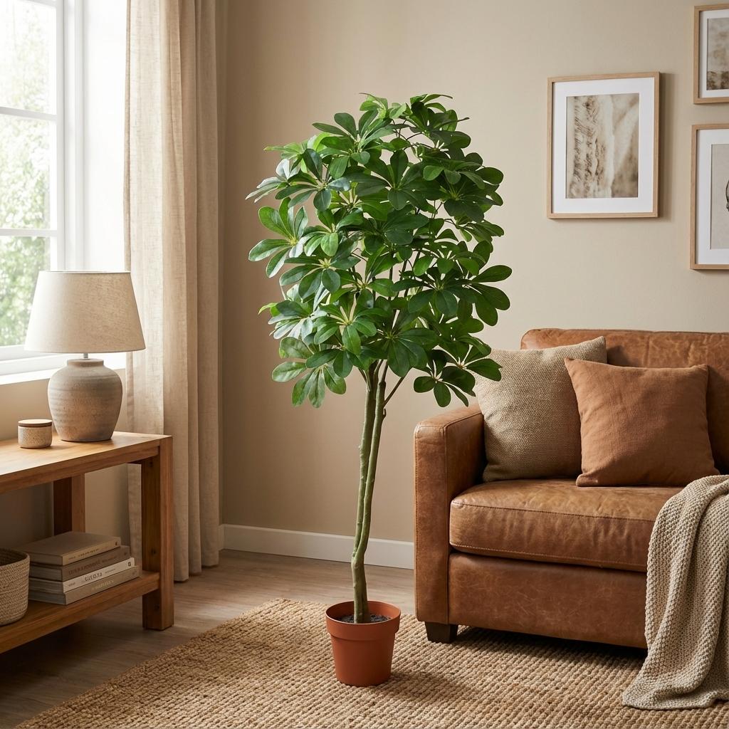 Pachira Aquatica Kunstpflanze 150cm – Große künstliche Glückskastanie – Realistische Deko Pflanze für Wohnzimmer Büro & Empfangsbereich